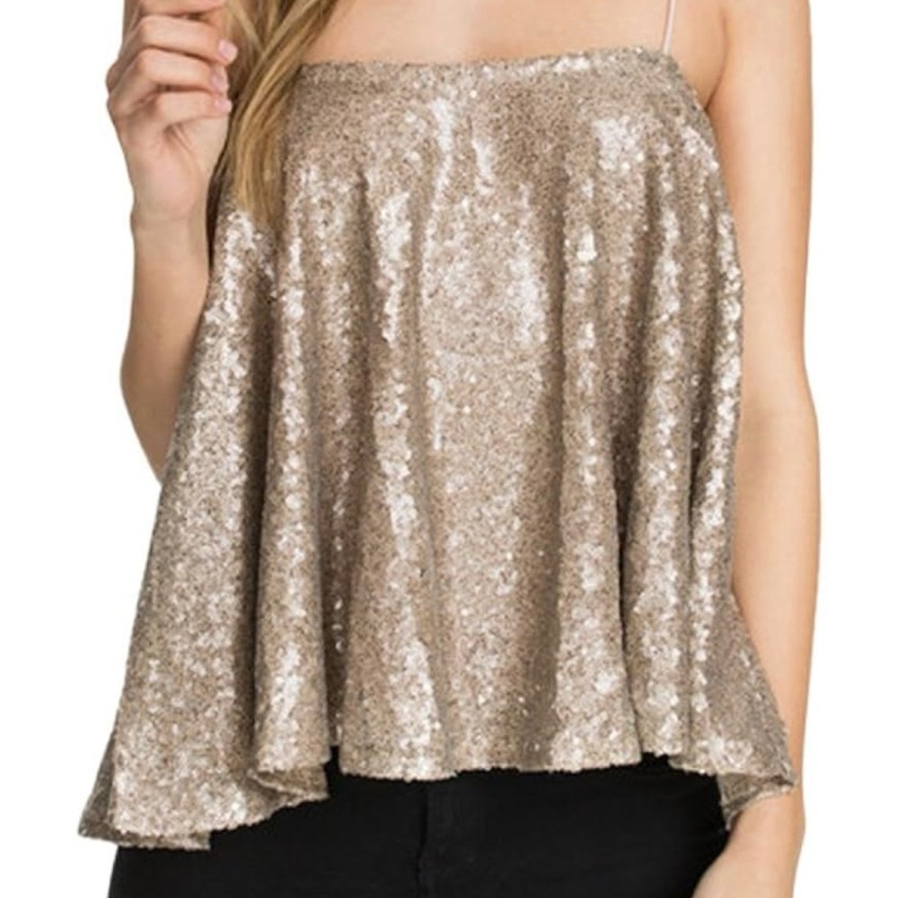 2 Gorgeous Plus Size Sparkly Sequins Spaghetti-St… - image 3